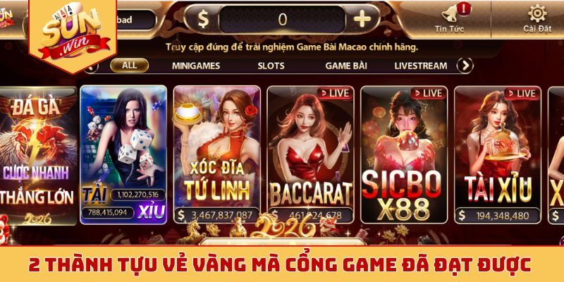 2 thành tựu vẻ vàng mà cổng game đã đạt được 