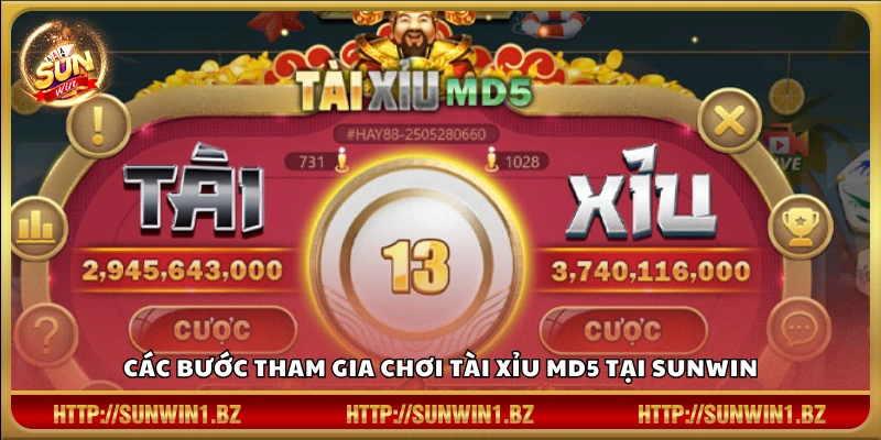Hướng dẫn từng bước chơi tài xỉu MD5 SUNWIN