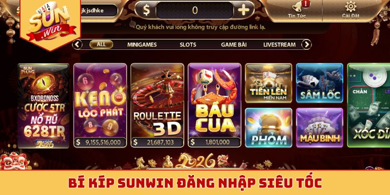 Bí kíp Sunwin đăng nhập siêu tốc